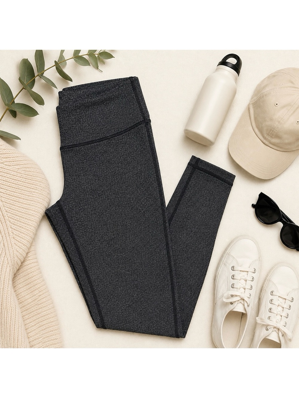 lululemon athletica wunder under tights | grey herringbone